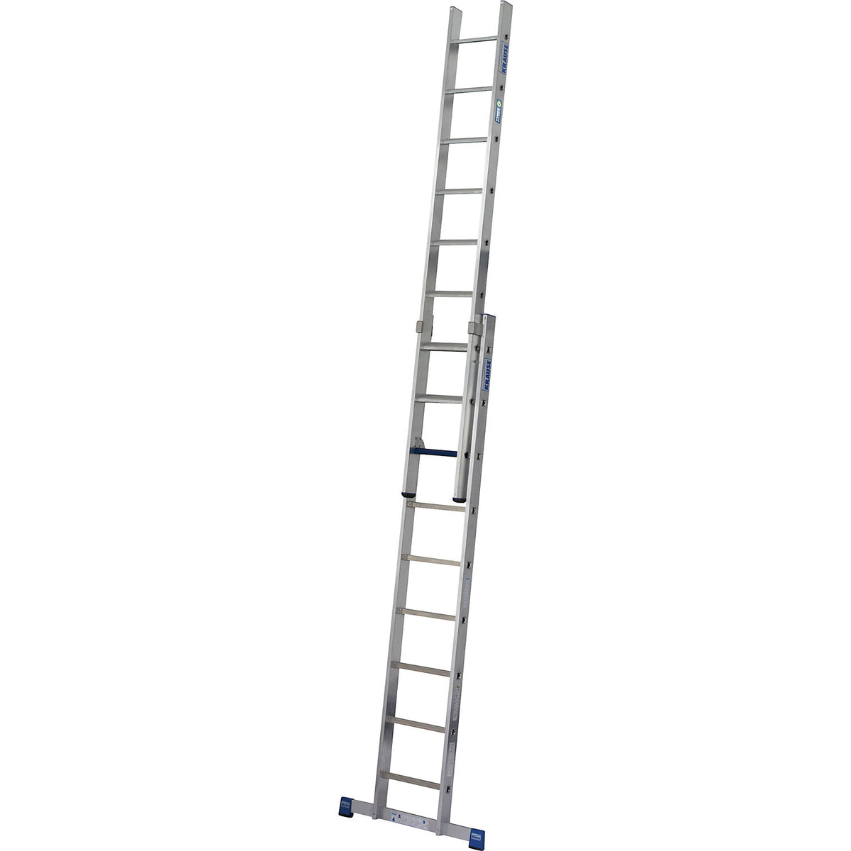STABILO + S professional extension ladder, step-rung combination, 2 x 9 steps/rungs.