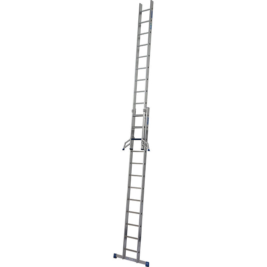 STABILO + S professional extension ladder, step-rung combination, 2 x 12 steps/rungs.