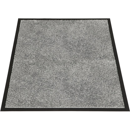 Entrance matting for indoor use, LxW 800 x 600 mm, light grey.