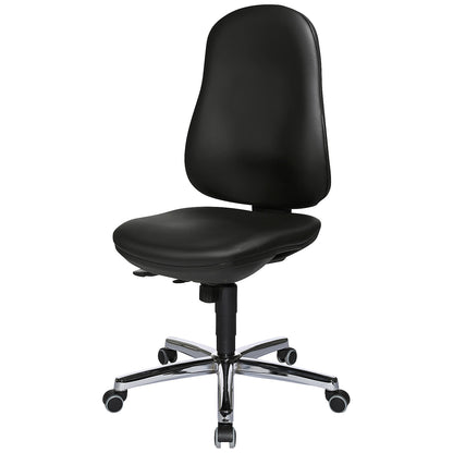 SUPPORT SY swivel chair, vinyl cover, black.