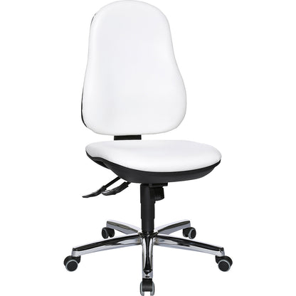 SUPPORT SY swivel chair, vinyl cover, white.
