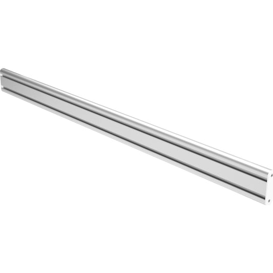 VIEWLITE wall mounted rail system, HxWxD 90 x 1200 x 25 mm, max. load 24 kg.