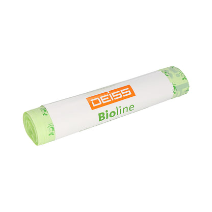 ecovio® bioline waste sacks, capacity 200 l, 20 rolls of 5, pack of 100.