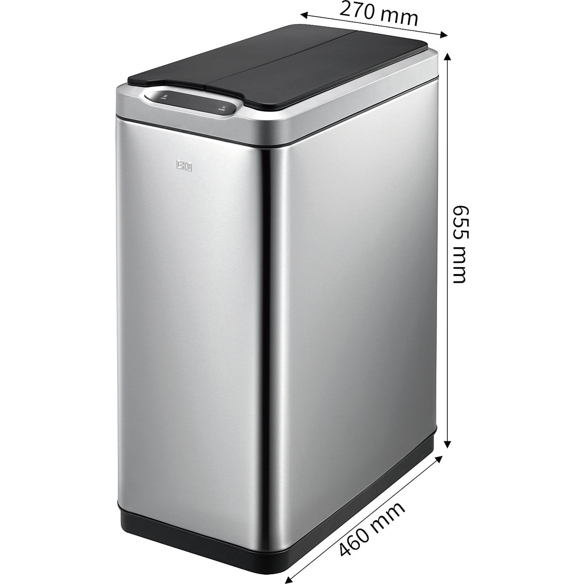 Sensor operated waste collector, slim, capacity 45 l, HxWxD 655 x 460 x 270 mm.