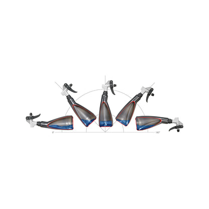 Double stroke industrial atomiser 180°, for cleaning solution/disinfectants, 1 l, pack of 6, red.