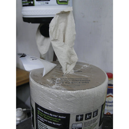Roll of GreenX® wiping cloths, pack of 6 rolls, recycled cellulose, 250 mm x 60 m, natural.