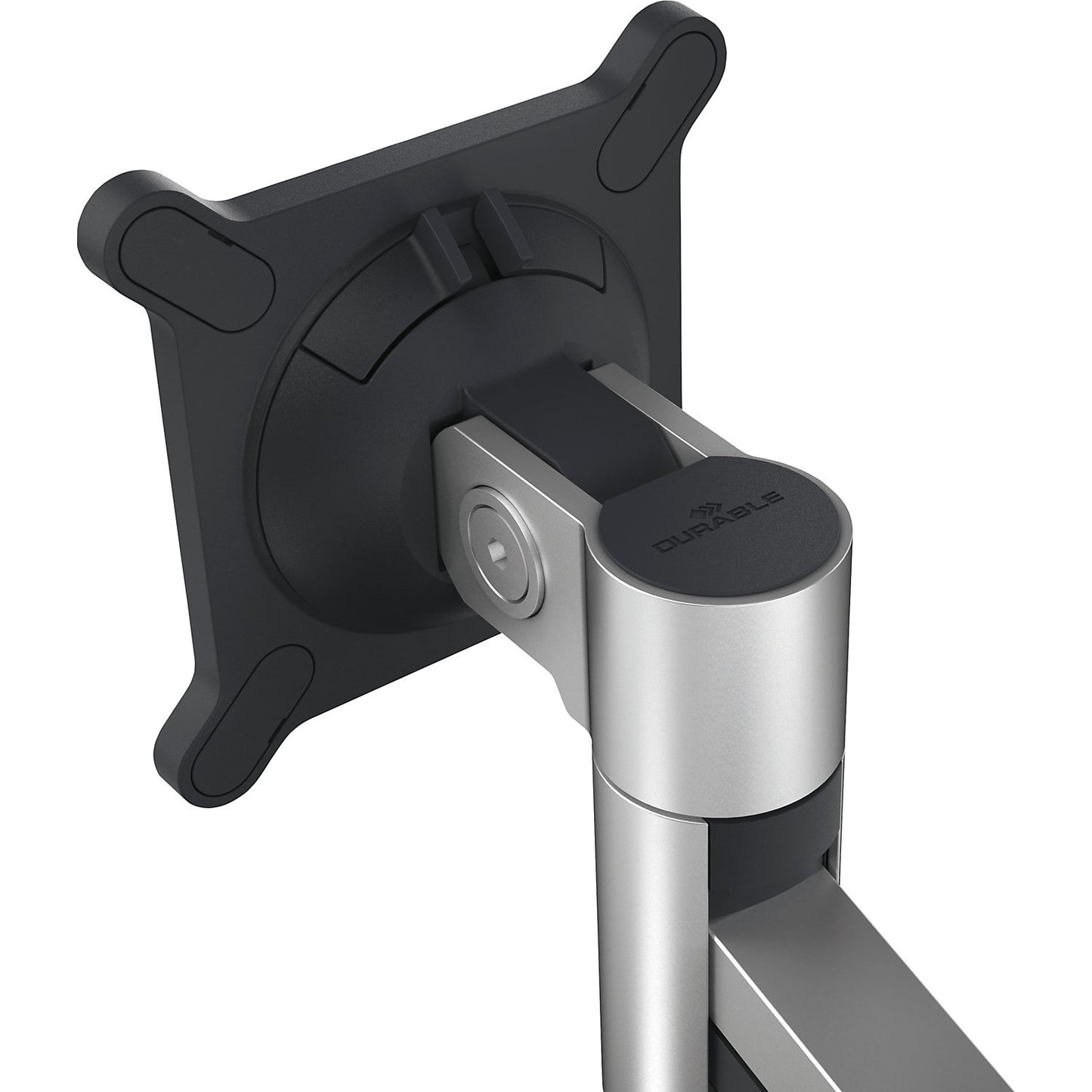 Monitor holder with arm for 1 monitor, HxWxD 470 x 345 x 120 mm, through-desk mounting.