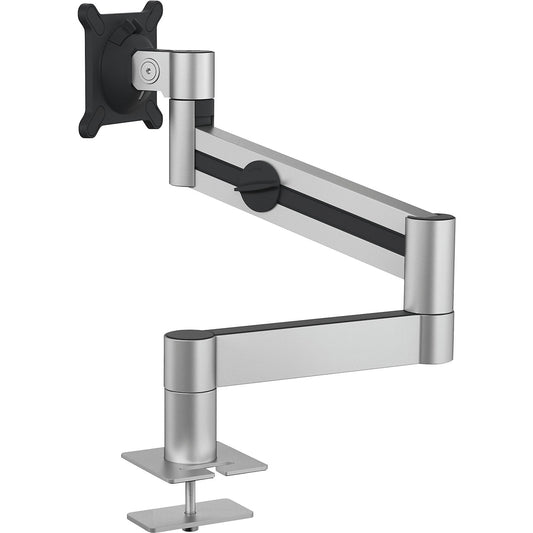 Monitor holder with arm for 1 monitor, HxWxD 470 x 345 x 120 mm, through-desk mounting.