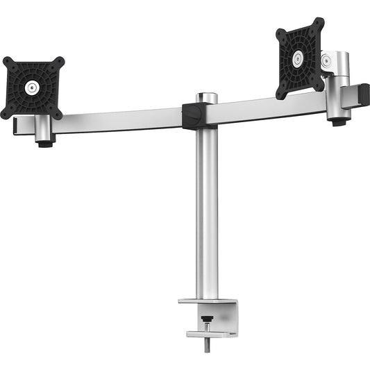 Monitor holder for 2 monitors, HxWxD 445 x 780 x 190 mm, with table clamp.