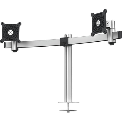 Monitor holder for 2 monitors, HxWxD 445 x 780 x 190 mm, through-desk mounting.