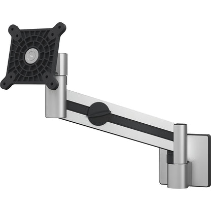 Monitor wall mounting bracket with arm for 1 monitor, HxWxD 350 x 290 x 120 mm, metallic silver.