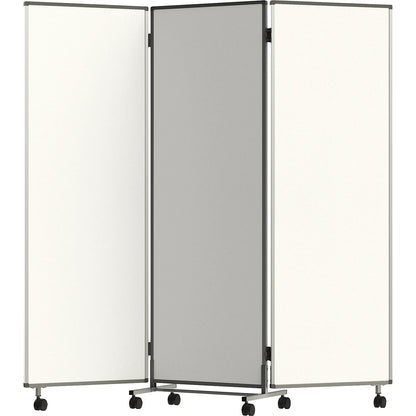 Presentation board/partition, mobile, folding, for writing on, magnetic, resistant to disinfectants, HxWxD 1905 x 600/1800 x 500 mm.