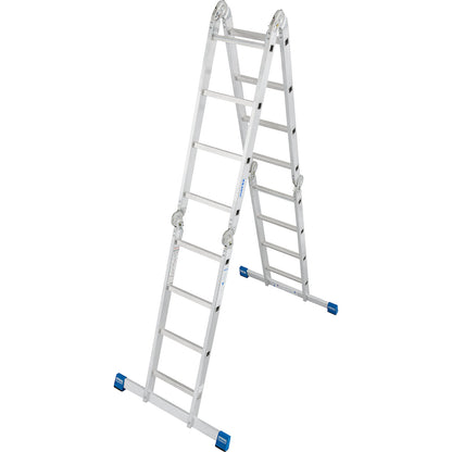 STABILO hinged multipurpose ladder, can be used as a lean to ladder or step ladder, 4 x 4 rungs.