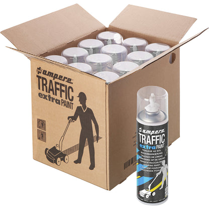 Line marking truck, set, marking trolley with 12 cans of Traffic Extra Paint, white, incl. accessories.