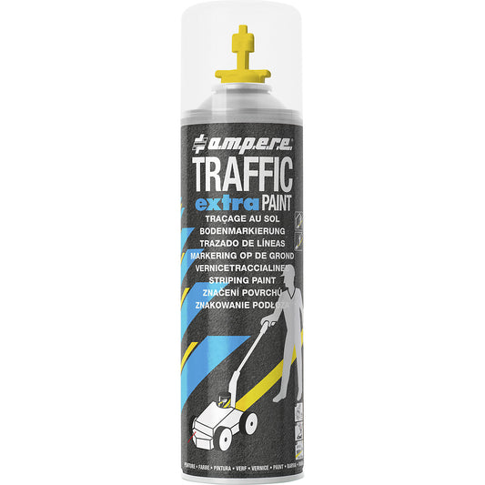Traffic extra Paint® marking paint for demanding applications, contents 500 ml, pack of 12, yellow.