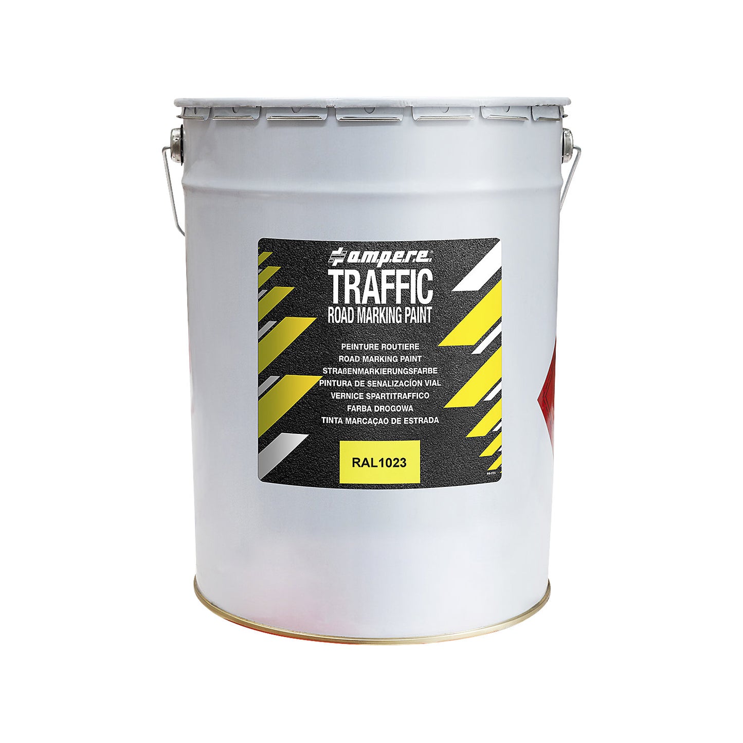 Road marking paint, 25 kg pail, yellow.