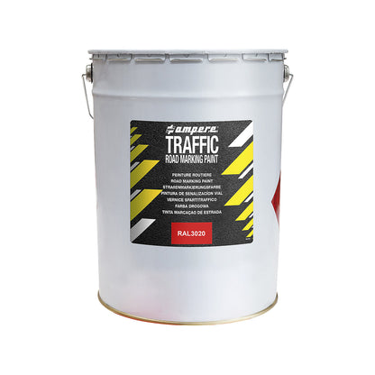Road marking paint, 25 kg pail, red.