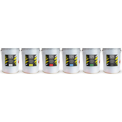 Road marking paint, 25 kg pail, blue.