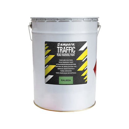 Road marking paint, 25 kg pail, green.