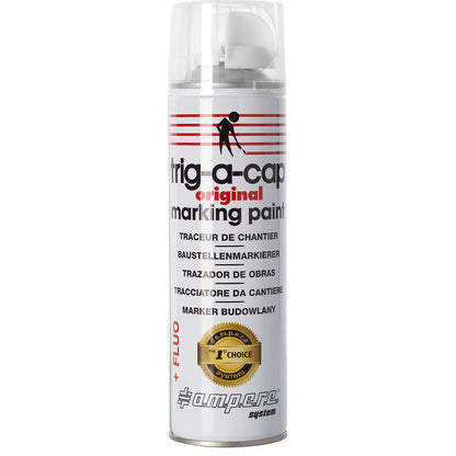 Construction site marking spray, content 500 ml, solvent-based, pack of 12 cans, white.