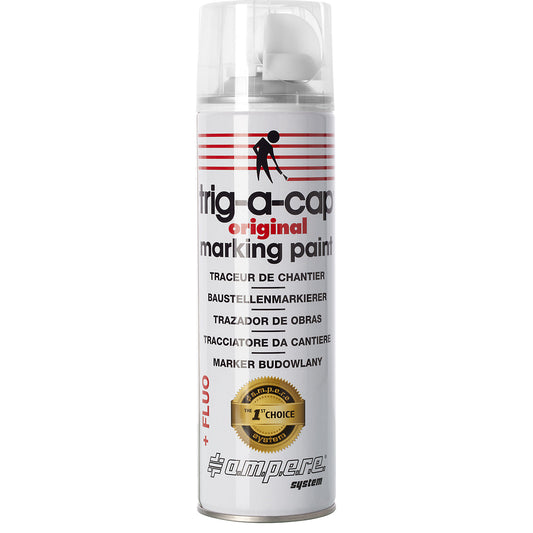 Construction site marking spray, content 500 ml, solvent-based, pack of 12 cans, white.
