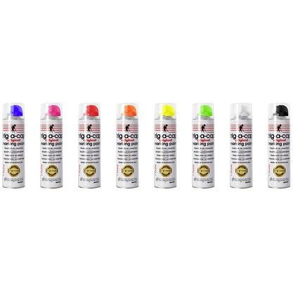 Construction site marking spray, content 500 ml, solvent-based, pack of 12 cans, white.