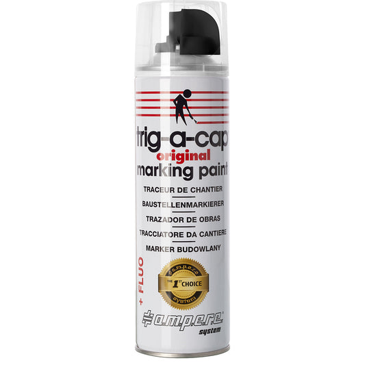 Construction site marking spray, content 500 ml, solvent-based, pack of 12 cans, black.