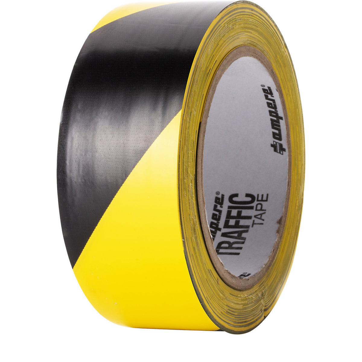 Floor marking tape, width 50 mm, yellow/black.