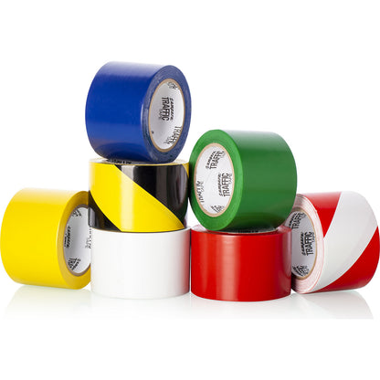Floor marking tape, width 50 mm, red/white.