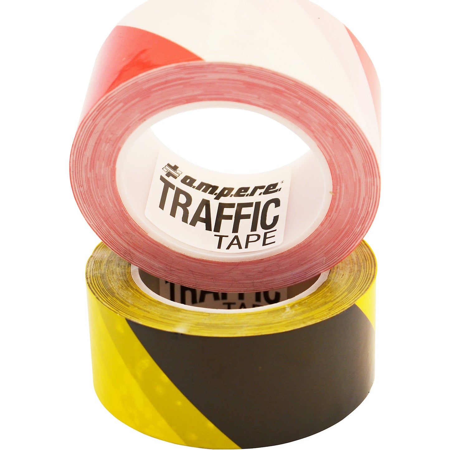 Floor marking tape, width 50 mm, red/white.