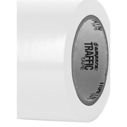 Floor marking tape, width 75 mm, white.