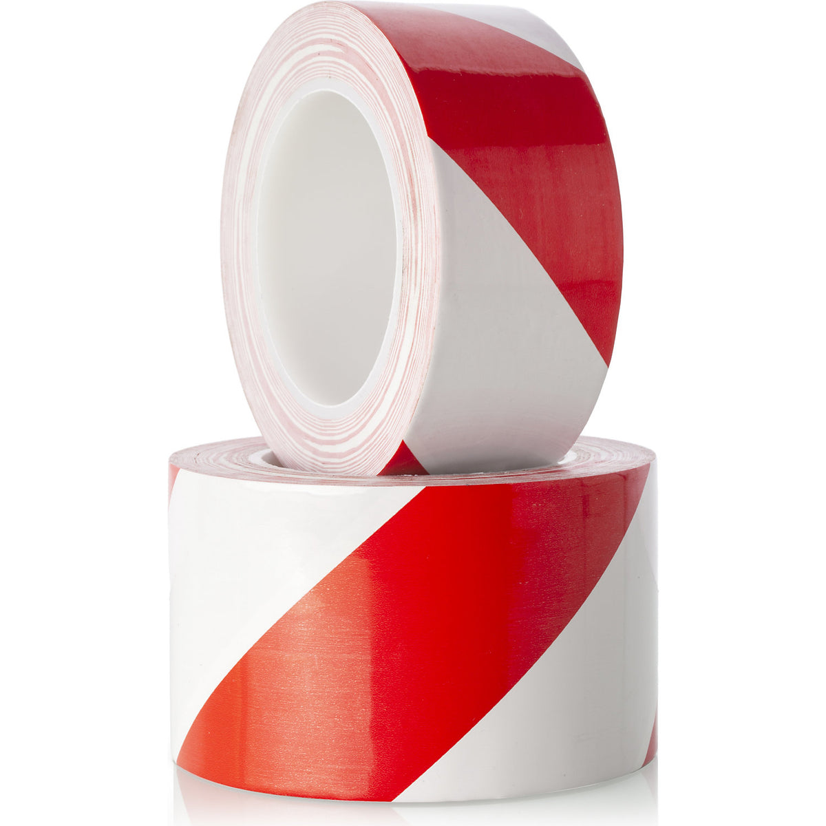 Floor marking tape, extra strong, width 75 mm, thickness 0.2 mm, red/white.