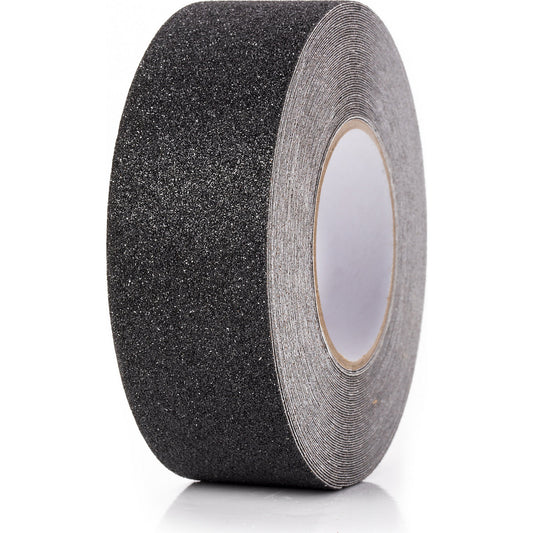 Floor marking tape, anti-slip, width 50 mm, black.