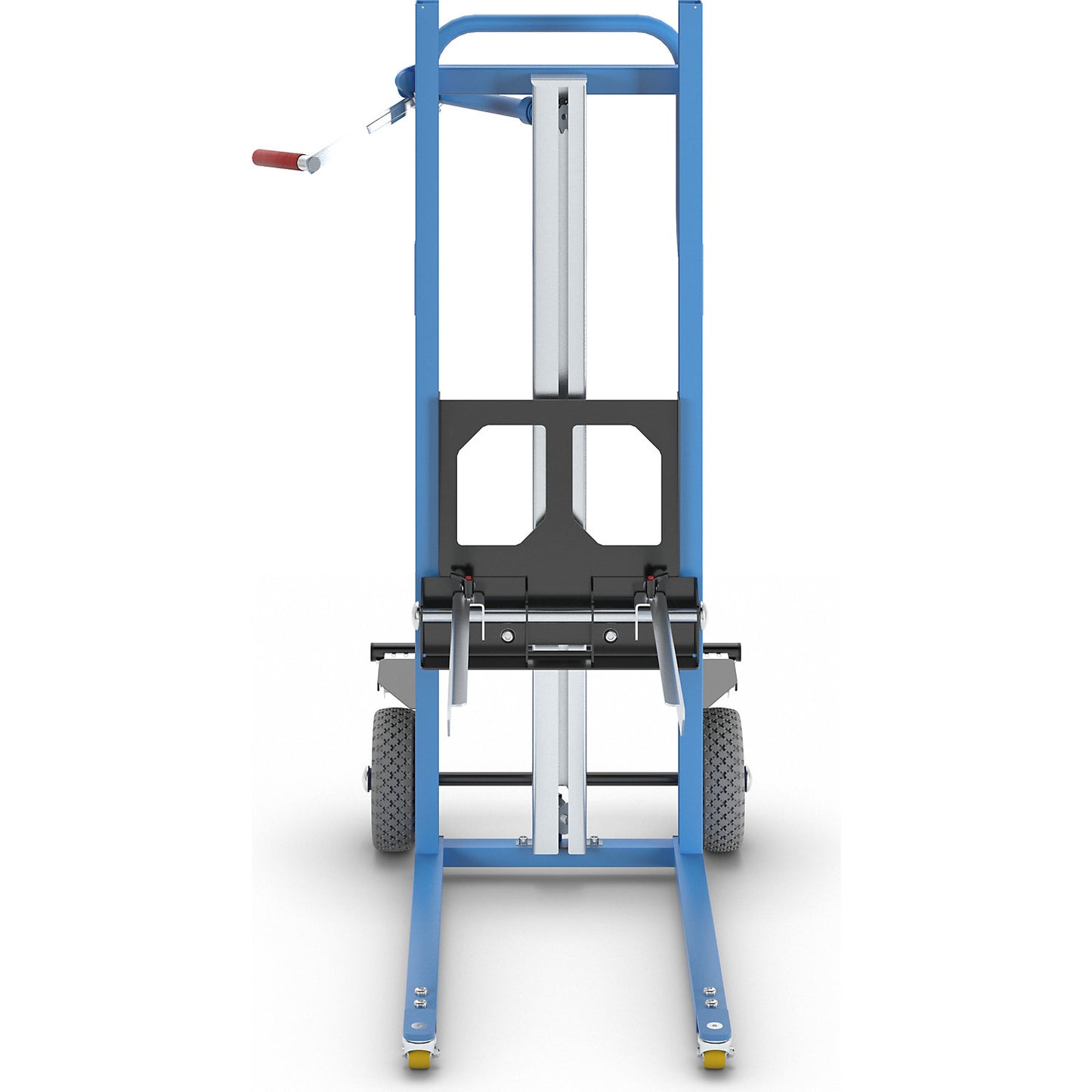 Lift truck, with adjustable box fork, lifting range 110 - 970 mm.