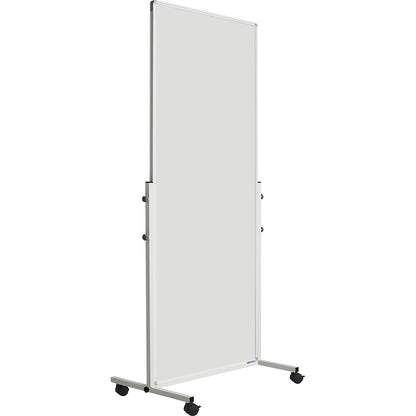 Whiteboard, mobile, sheet steel, enamel, HxWxD 1900 x 815 x 505 mm.