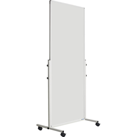 Whiteboard, mobile, sheet steel, enamel, HxWxD 1900 x 815 x 505 mm.