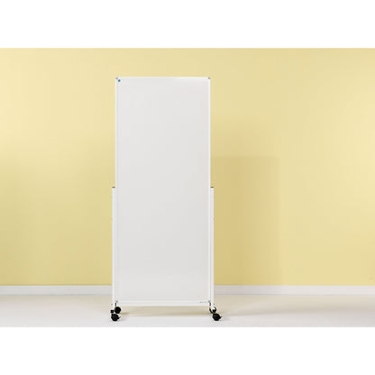 Whiteboard, mobile, sheet steel, enamel, HxWxD 1900 x 815 x 505 mm.