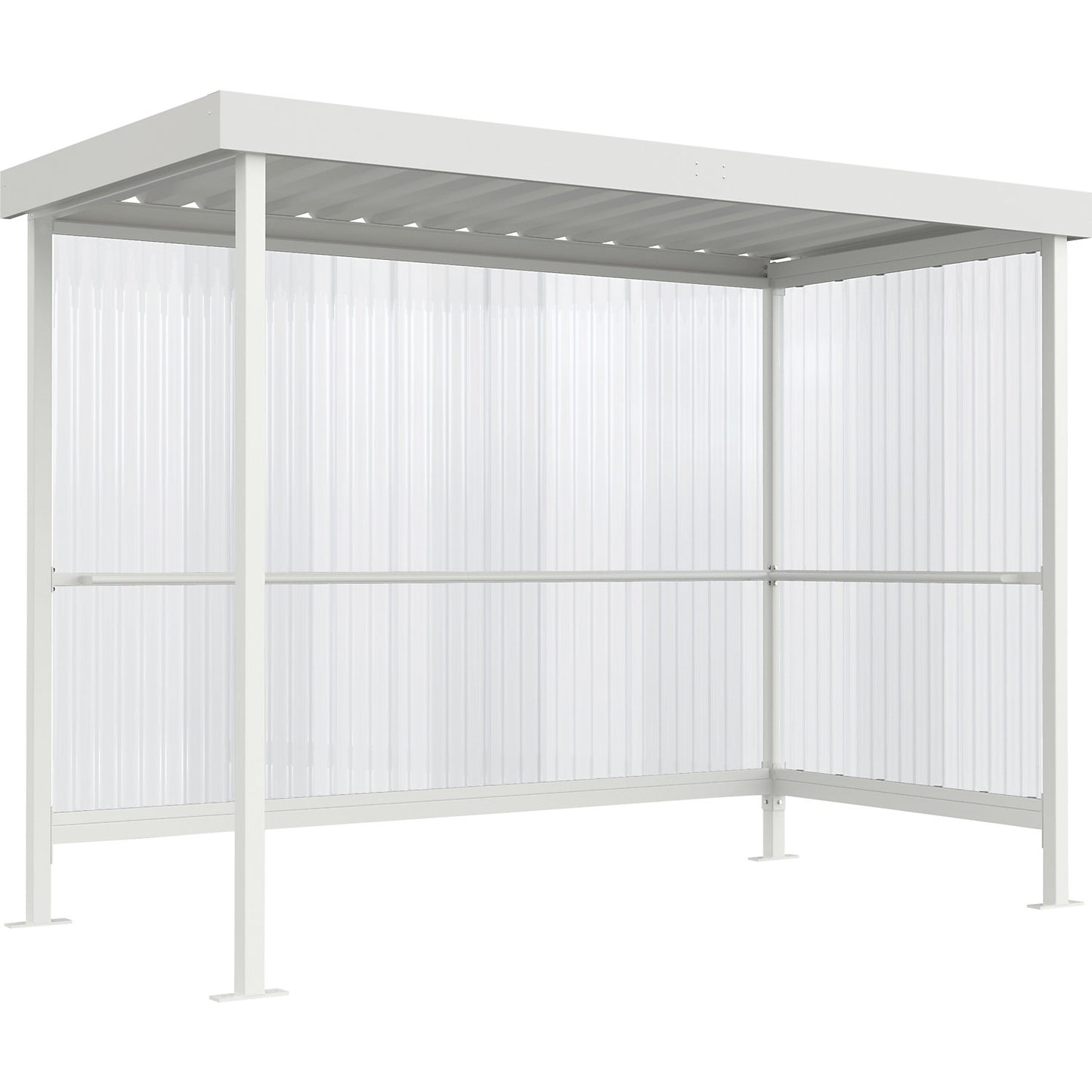 Canopy Jena Maxi, open on one side, WxD 2960 x 1580 mm, grey white.