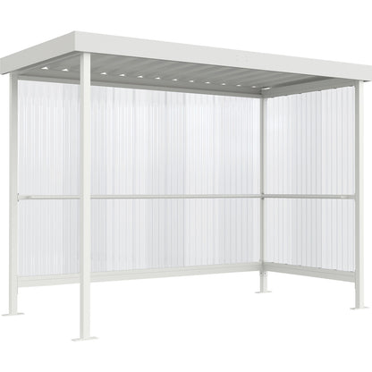 Canopy Jena Maxi, open on one side, WxD 2960 x 1580 mm, grey white.