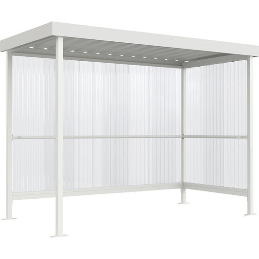 Canopy Jena Maxi, open on one side, WxD 2960 x 1580 mm, grey white.