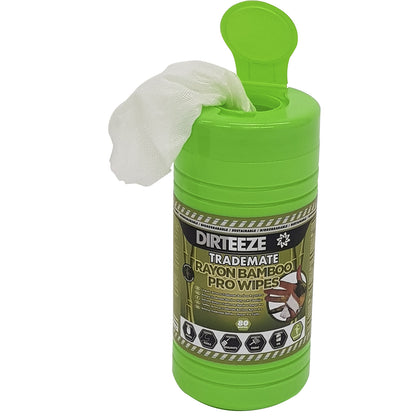 Moist cleaning cloths, bamboo fibre, hands/surfaces, 8 canisters with 80 cloths, 200 x 260 mm.