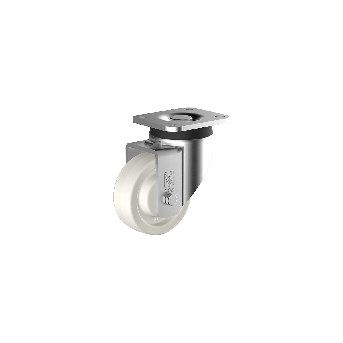 Nylon castor, wheel Ø x width 100 x 35 mm, swivel castor, plain bearings.