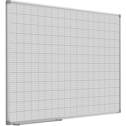 Grid board, painted white, WxH 900 x 600 mm, 10 x 10 / 50 x 50 mm grid.
