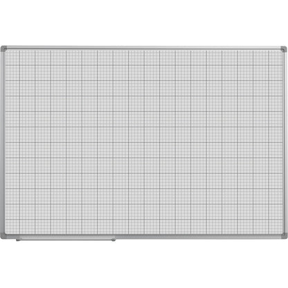 Grid board, painted white, WxH 900 x 600 mm, 10 x 10 / 50 x 50 mm grid.