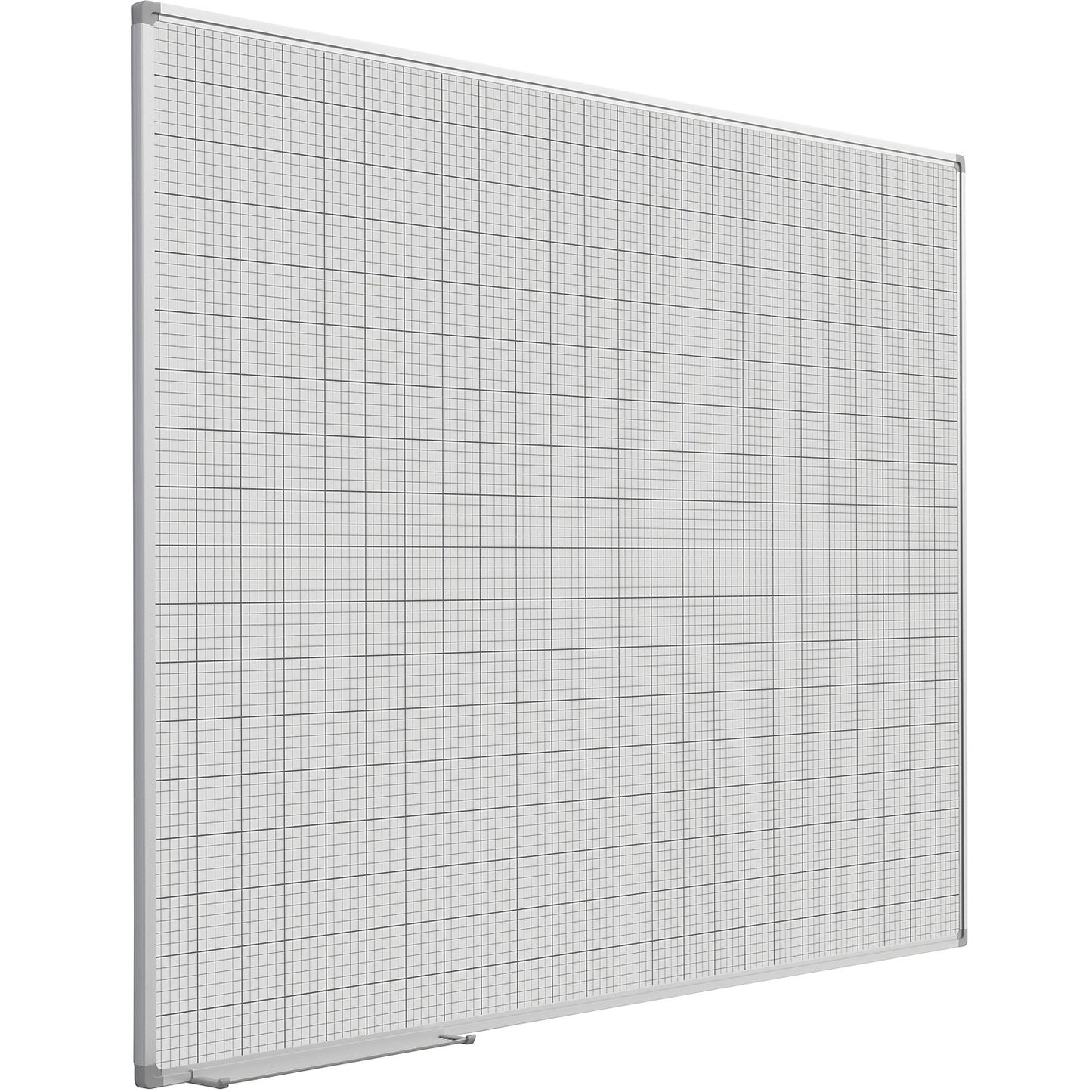Grid board, painted white, WxH 1200 x 900 mm, 10 x 10 / 50 x 50 mm grid.