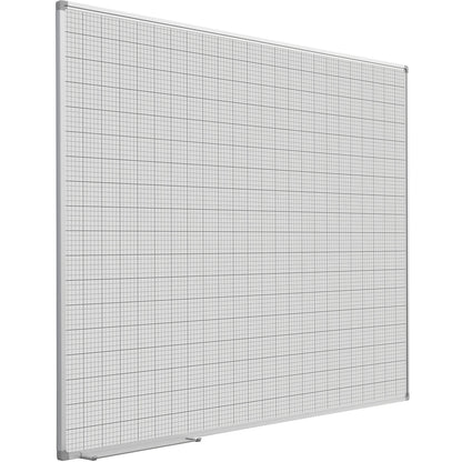 Grid board, painted white, WxH 1200 x 900 mm, 10 x 10 / 50 x 50 mm grid.