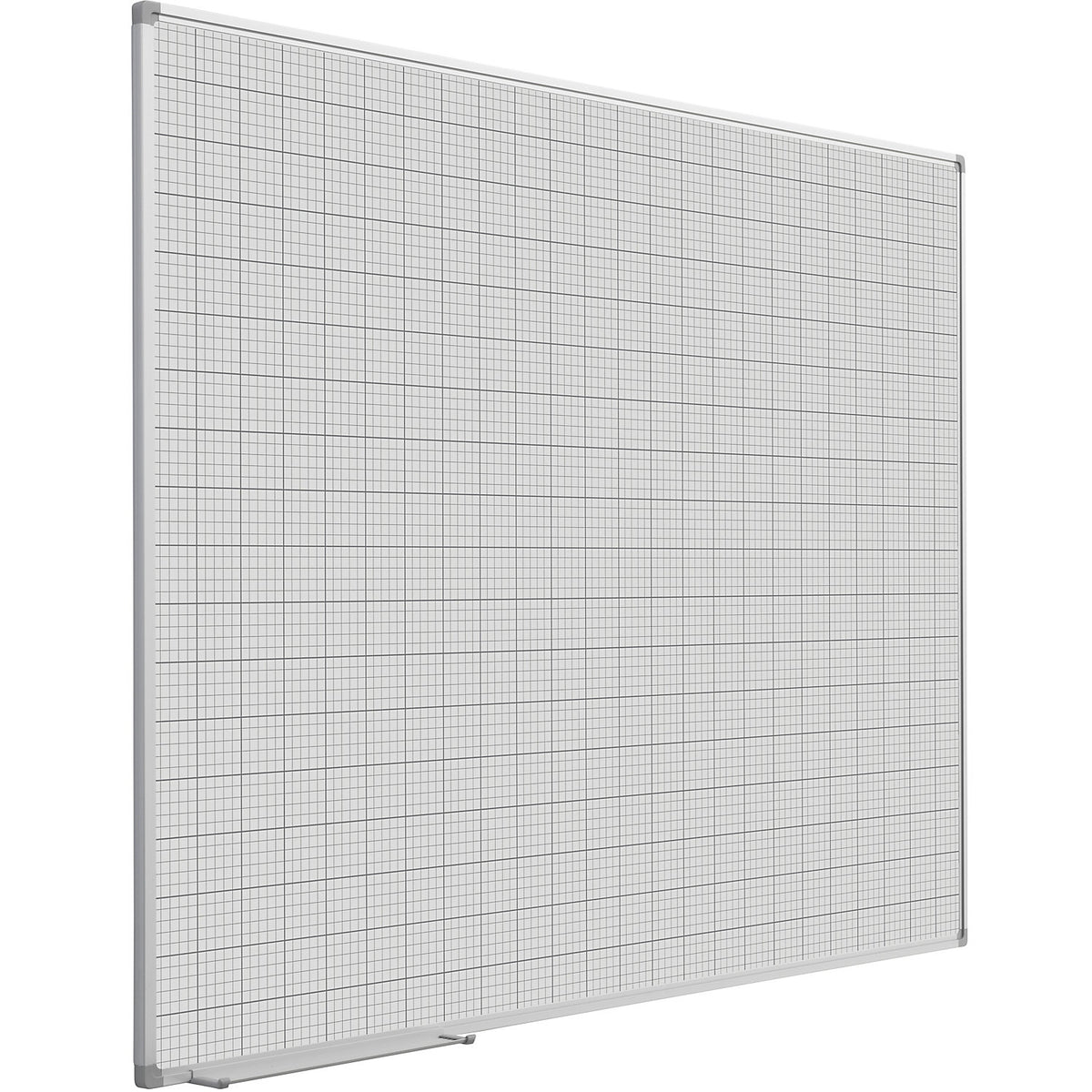 Grid board, painted white, WxH 1200 x 900 mm, 10 x 10 / 50 x 50 mm grid.
