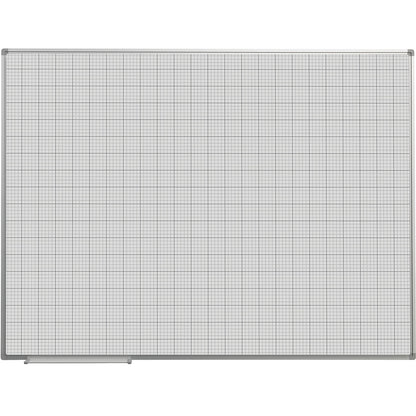 Grid board, painted white, WxH 1200 x 900 mm, 10 x 10 / 50 x 50 mm grid.