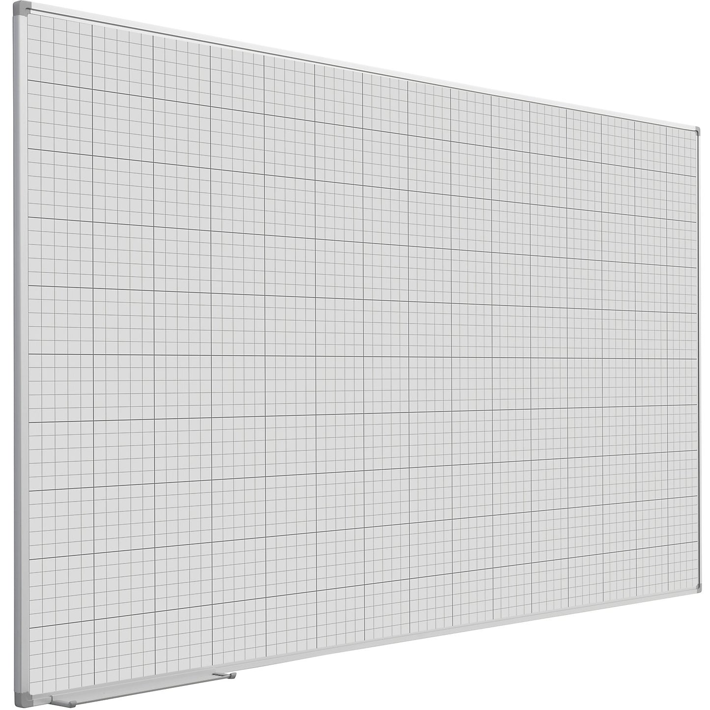 Grid board, painted white, WxH 1500 x 1000 mm, 20 x 20 / 100 x 100 mm grid.