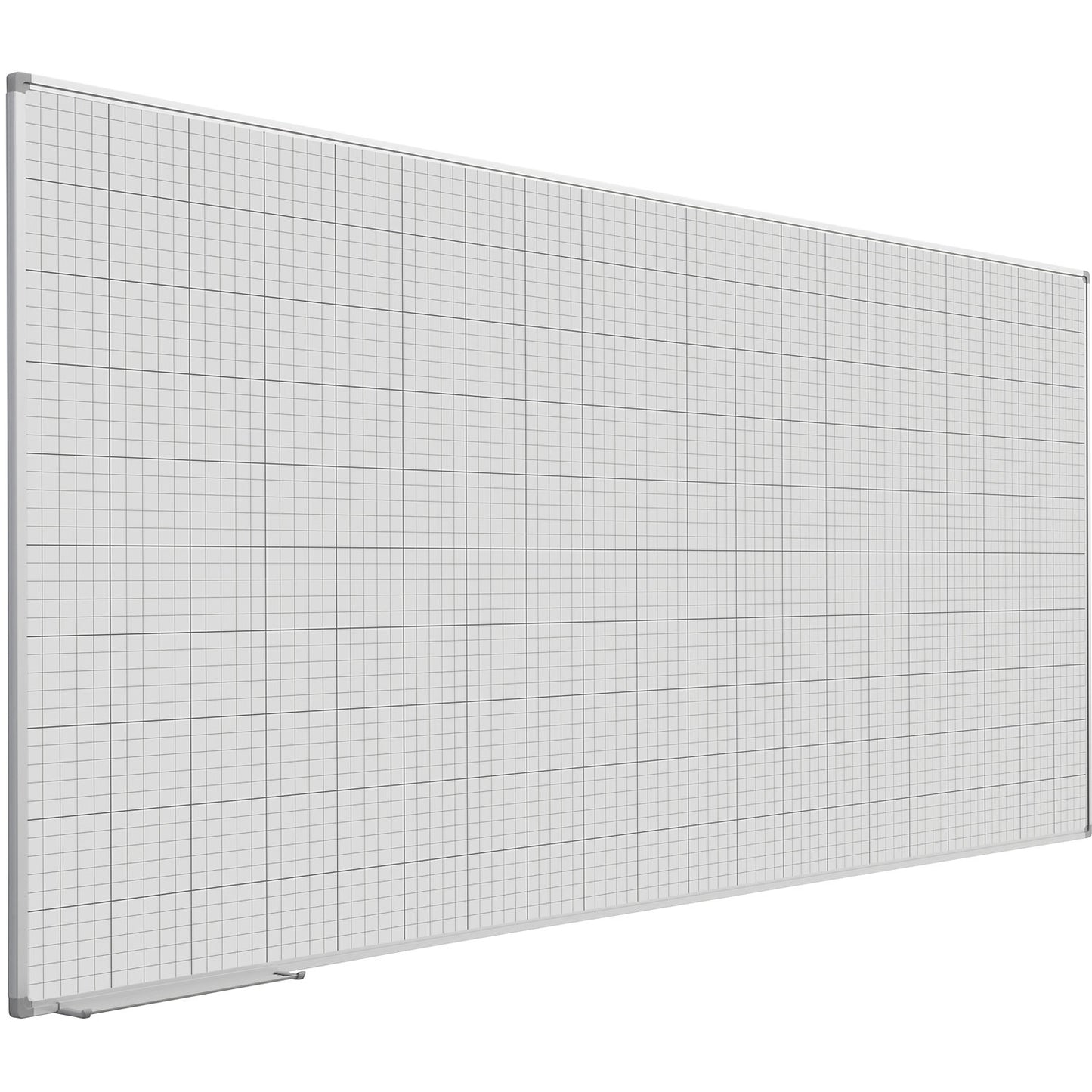 Grid board, painted white, WxH 2000 x 1000 mm, 20 x 20 / 100 x 100 mm grid.